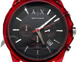 Armani Exchange Outerbanks Chronograph Black Dial Black Silicone Strap Watch For Men - AX1338 Authentic Buy Shop Now