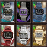 Fossil Retro Digital Silver Dial Silver Steel Strap Watch for Men - FS5844 Authentic Buy Shop Now
