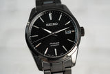 Seiko Presage Sharp Edged Series Black Dial Black Steel Strap Watch For Men - SPB229J1 Authentic Buy Shop Now