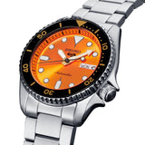 Seiko 5 Sports Automatic Orange Dial Silver Steel Strap Watch For Men - SRPD59K1 Authentic Buy Shop Now