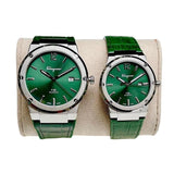 Salvatore Ferragamo F-80 Classic Green Dial Green Leather Strap Watch for Men - SFDT00519 Authentic Buy Shop Now