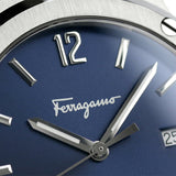 Salvatore Ferragamo F-80 Classic Blue Dial Blue Leather Strap Watch for Men - SFDT00719 Authentic Buy Shop Now
