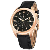 Maserati Traguardo Chronograph Black Dial Black Leather Strap Watch For Men - R8871612002 Authentic Buy Shop Now