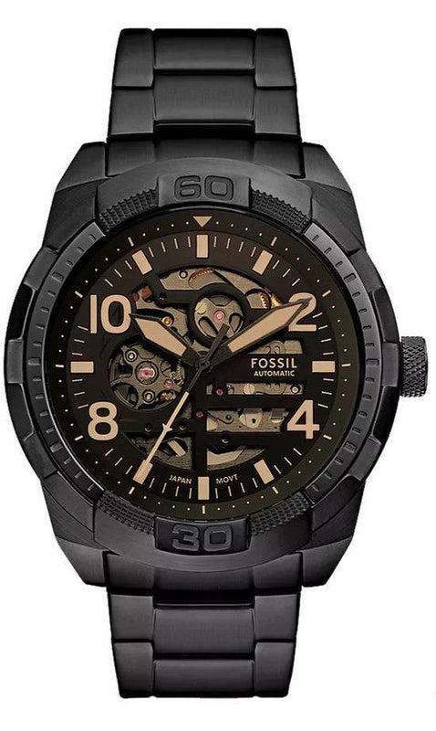 Fossil Bronson Automatic Skeleton Black Dial Black Steel Strap Watch for Men - ME3256 Authentic Buy Shop Now