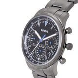 Fossil Goodwin Chrono Analog Black Dial Grey Steel Strap Watch for Men - FS5518 Authentic Buy Shop Now