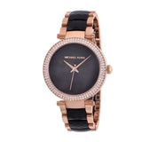 Michael Kors Parker Mother of Pearl Black Dial Two Tone Steel Strap Watch for Women - MK6414 Authentic Buy Shop Now