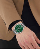 Hugo Boss Skymaster Green Dial Silver Mesh Bracelet Watch for Men - 1513938 Authentic Buy Shop Now