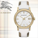 Burberry The City White Dial White Leather Strap Watch for Women - BU9015 Authentic Buy Shop Now