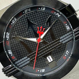 Maserati Potenza Black Dial Black Leather Strap Watch For Men - R8851108001 Authentic Buy Shop Now