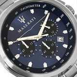 Maserati Successo Chronograph Blue Dial Silver Steel Strap Watch For Men - R8873621002 Authentic Buy Shop Now