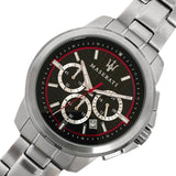 Maserati Successo Chronograph Black Dial Silver Steel Strap Watch For Men - R8873621009 Authentic Buy Shop Now