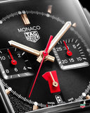 Tag Heuer Monaco Automatic Chronograph Black Dial Black Leather Strap Watch for Men - CBL2180.FC6497 Authentic Buy Shop Now