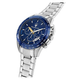 Maserati Traguardo Chronograph Modena Edition Blue Dial Silver Steel Strap Watch For Men - R8871612039 Authentic Buy Shop Now