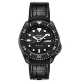 Seiko 5 Sport Automatic Black Dial Black Silicone Strap Watch For Men - SRPD65K3 Authentic Buy Shop Now