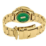 Seiko 5 Sports HUF Limited Edition Green Dial Gold Steel Strap Watch For Men - SRPJ20 Authentic Buy Shop Now