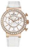 Swarovski Citra Sphere Chrono White Dial White Leather Strap Watch for Women - 5080602 Authentic Buy Shop Now
