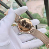 Swarovski Octea Nova Black Dial Rose Gold Mesh Bracelet Watch for Women - 5430424 Authentic Buy Shop Now