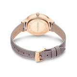 Swarovski Octea Nova Beige Dial Grey Leather Strap Watch for Women - 5649999 Authentic Buy Shop Now
