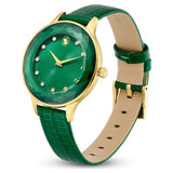 Swarovski Octea Nova Crystals Green Dial Green Leather Strap Watch for Women - 5650005 Authentic Buy Shop Now