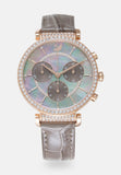 Swarovski Passage Chrono Grey Dial Grey Leather Strap Watch for Women - 5580348 Authentic Buy Shop Now