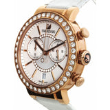 Swarovski Citra Sphere Chrono White Dial White Leather Strap Watch for Women - 5080602 Authentic Buy Shop Now