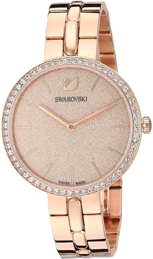 Swarovski Cosmopolitan Diamond Powder Gold Dial Rose Gold Steel Strap Watch for Women - 5517800 Authentic Buy Shop Now