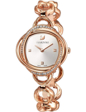 Swarovski Crystal Flower Silver Dial Rose Gold Steel Strap Watch for Women - 5547626 Authentic Buy Shop Now