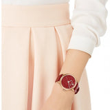 Swarovski Crystalline Hours Red Crystal Dial Red Leather Strap Watch for Women - 5295380 Authentic Buy Shop Now