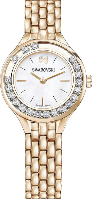 Swarovski Lovely Crystals Mother of Pearl Dial Rose Gold Steel Strap Watch for Women - 5261496 Authentic Buy Shop Now