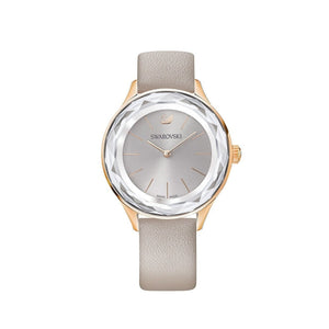Swarovski Octea Nova Grey Dial Grey Leather Strap Watch for Women - 5295326 Authentic Buy Shop Now