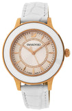 Swarovski Octea Lux White Dial White Leather Strap Watch for Women - 5414416 Authentic Buy Shop Now