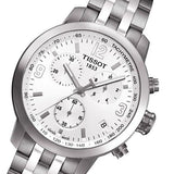 Tissot PRC 200 Chronograph White Dial Silver Steel Strap Watch For Men - T055.417.11.017.00 Authentic Buy Shop Now