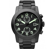 Marc Jacobs Larry Chronograph Black Dial Black Steel Strap Watch for Men - MBM5052 Authentic Buy Shop Now