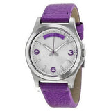 Marc Jacobs Baby Dave Silver Dial Purple Leather Strap Watch for Women - MBM1262 Authentic Buy Shop Now