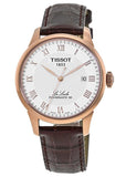 Tissot Le Locle Powermatic 80 Silver Dial Brown Leather Strap Watch For Men - T006.407.36.033.00 Authentic Buy Shop Now