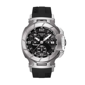Tissot T Race Chronograph Black Dial Black Rubber Strap Watch for Women - T048.217.17.057.00 Authentic Buy Shop Now