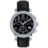 Tissot Dressport Diamonds Black Dial Black Leather Strap Watch for Women - T050.217.16.057.01 Authentic Buy Shop Now