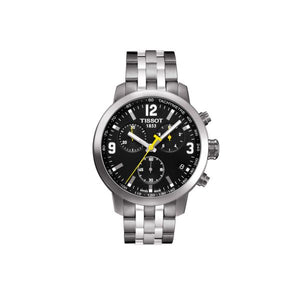 Tissot PRC 200 Chronograph Black Dial Stainless Steel Watch For Men - T0554171105700 Authentic Buy Shop Now