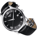 Tissot T Classic Tradition Quartz Black Dial Black Leather Strap Watch For Men - T063.610.16.058.00 Authentic Buy Shop Now