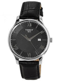 Tissot T Classic Tradition Quartz Black Dial Black Leather Strap Watch For Men - T063.610.16.058.00 Authentic Buy Shop Now