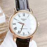 Tissot T Classic Carson Powermatic 80 White Dial Brown Leather Strap Watch for Men - T085.407.36.013.00 Authentic Buy Shop Now