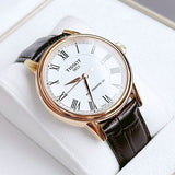 Tissot T Classic Carson Powermatic 80 White Dial Brown Leather Strap Watch for Men - T085.407.36.013.00 Authentic Buy Shop Now