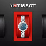 Tissot T Lady Flamingo Mother of Pearl Blue Dial Silver Steel Strap Watch For Women - T094.210.11.121.00 Authentic Buy Shop Now