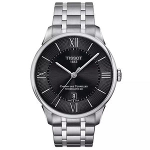 Tissot Chemin Des Tourelles Powermatic 80 Black Dial Silver Steel Strap Watch For Men - T099.407.11.058.00 Authentic Buy Shop Now