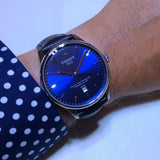 Tissot Chemin Des Tourelles Powermatic 80 Blue Dial Blue Leather Strap Watch for Men - T099.407.16.047.00 Authentic Buy Shop Now