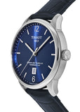 Tissot Chemin Des Tourelles Powermatic 80 Lady Blue Dial Blue Leather Strap Watch For Women - T099.207.16.047.00 Authentic Buy Shop Now