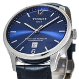 Tissot Chemin Des Tourelles Powermatic 80 Lady Blue Dial Blue Leather Strap Watch For Women - T099.207.16.047.00 Authentic Buy Shop Now