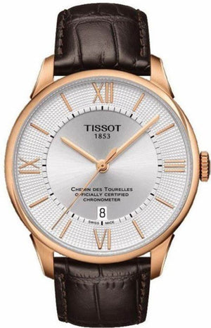 Tissot Chemin Des Tourelles Powermatic 80 Cosc Silver Dial Brown Leather Strap Watch For Men - T099.408.36.038.00 Authentic Buy Shop Now