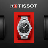 Tissot PR 100 Sport Quartz Black Dial Silver Steel Strap Watch For Men - T101.610.11.051.00 Authentic Buy Shop Now