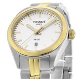Tissot T Classic PR 100 Sport Chic White Dial Two Tone Steel Strap Watch For Women - T101.210.22.031.00 Authentic Buy Shop Now